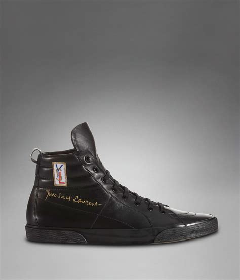 ysl black high top sneakers|yves Saint Laurent platform shoes.